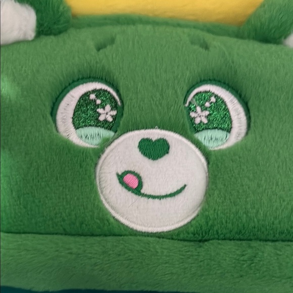 Care Bears Yellow and Green Plush Pencil Pouches - Picture 3 of 6